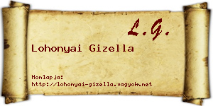 Lohonyai Gizella névjegykártya